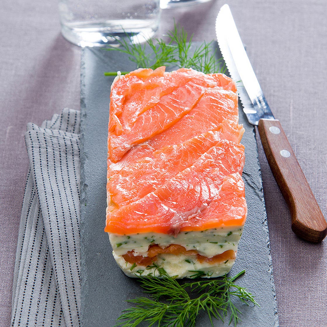 Terrine aux deux saumons