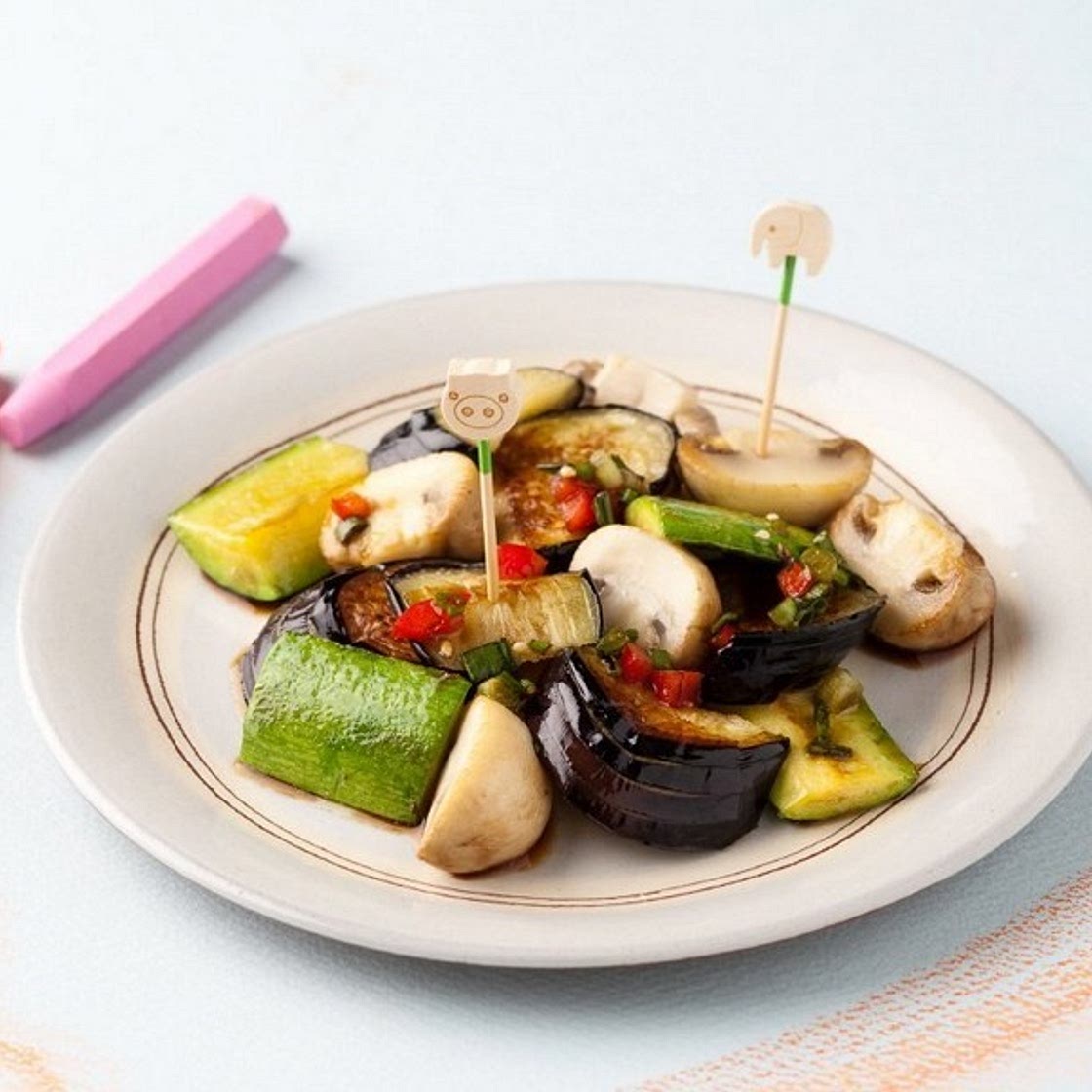 가지호박버섯구이 만드는 법