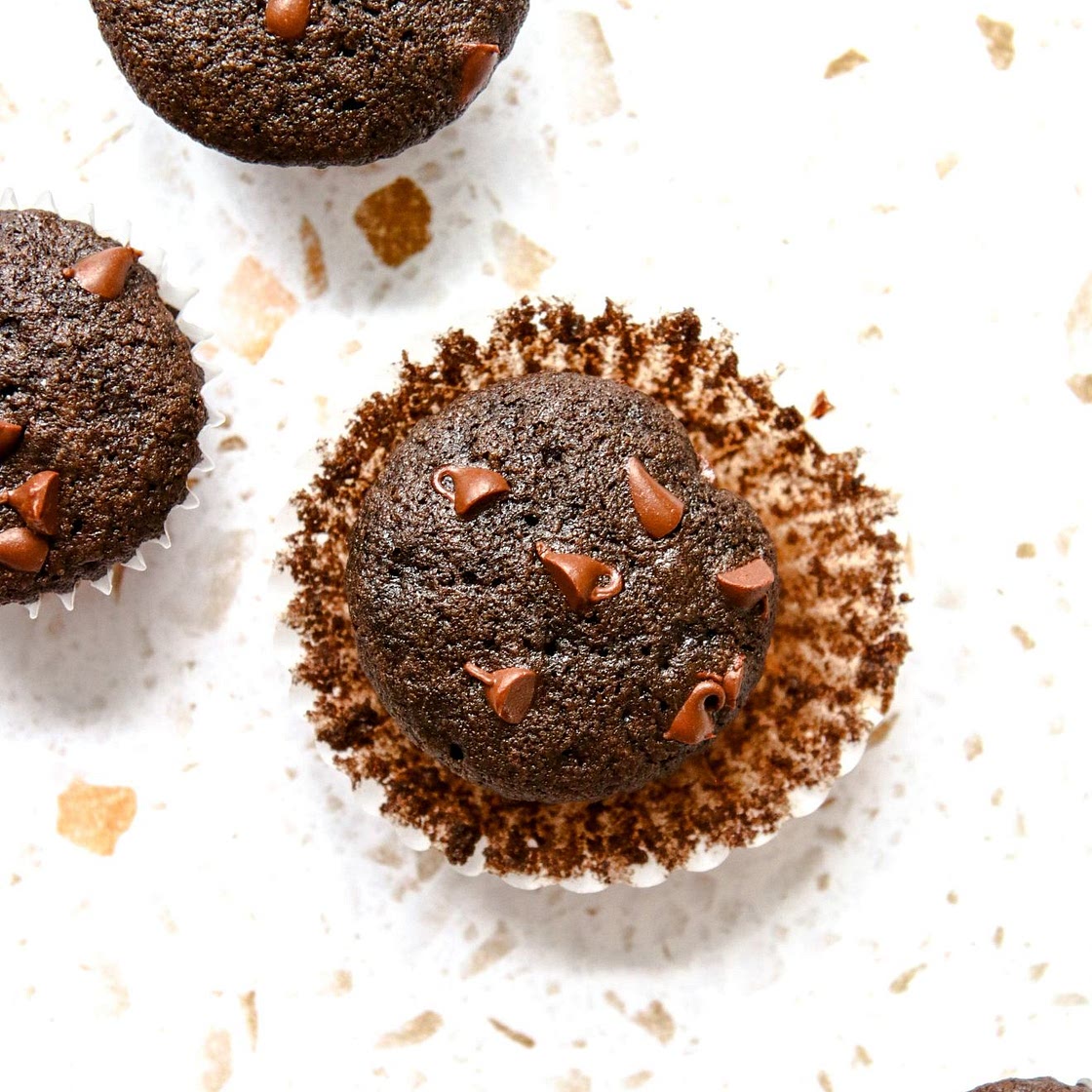 25-Min Fluffy Mini Chocolate Muffins (with oat flour)
