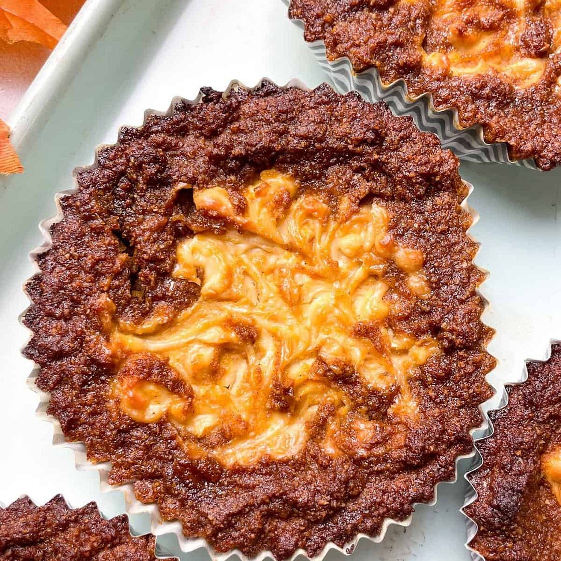 Gluten Free Pumpkin Cream Cheese Swirl Muffins (Almond Flour)