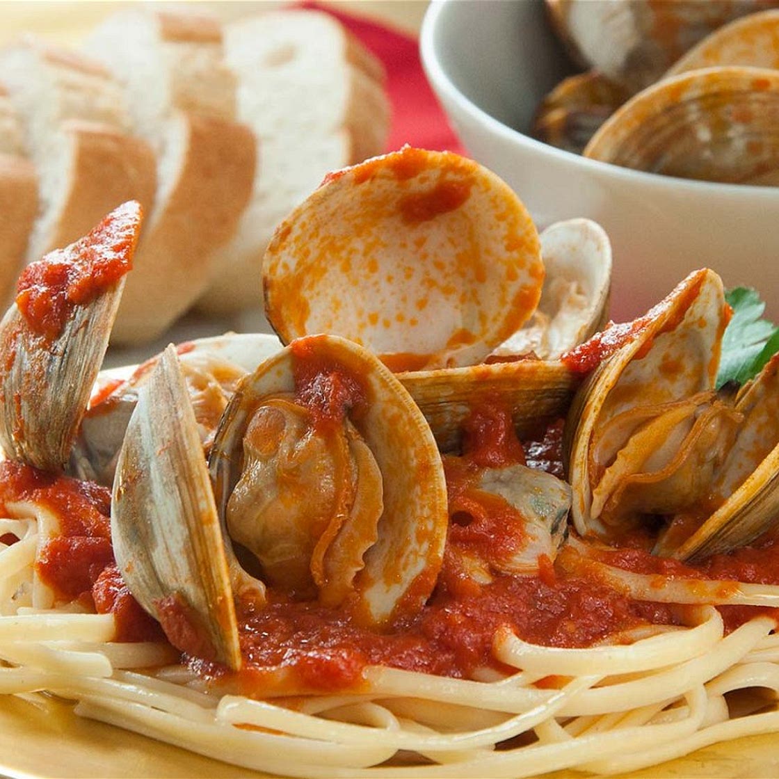 Clams Over Linguine