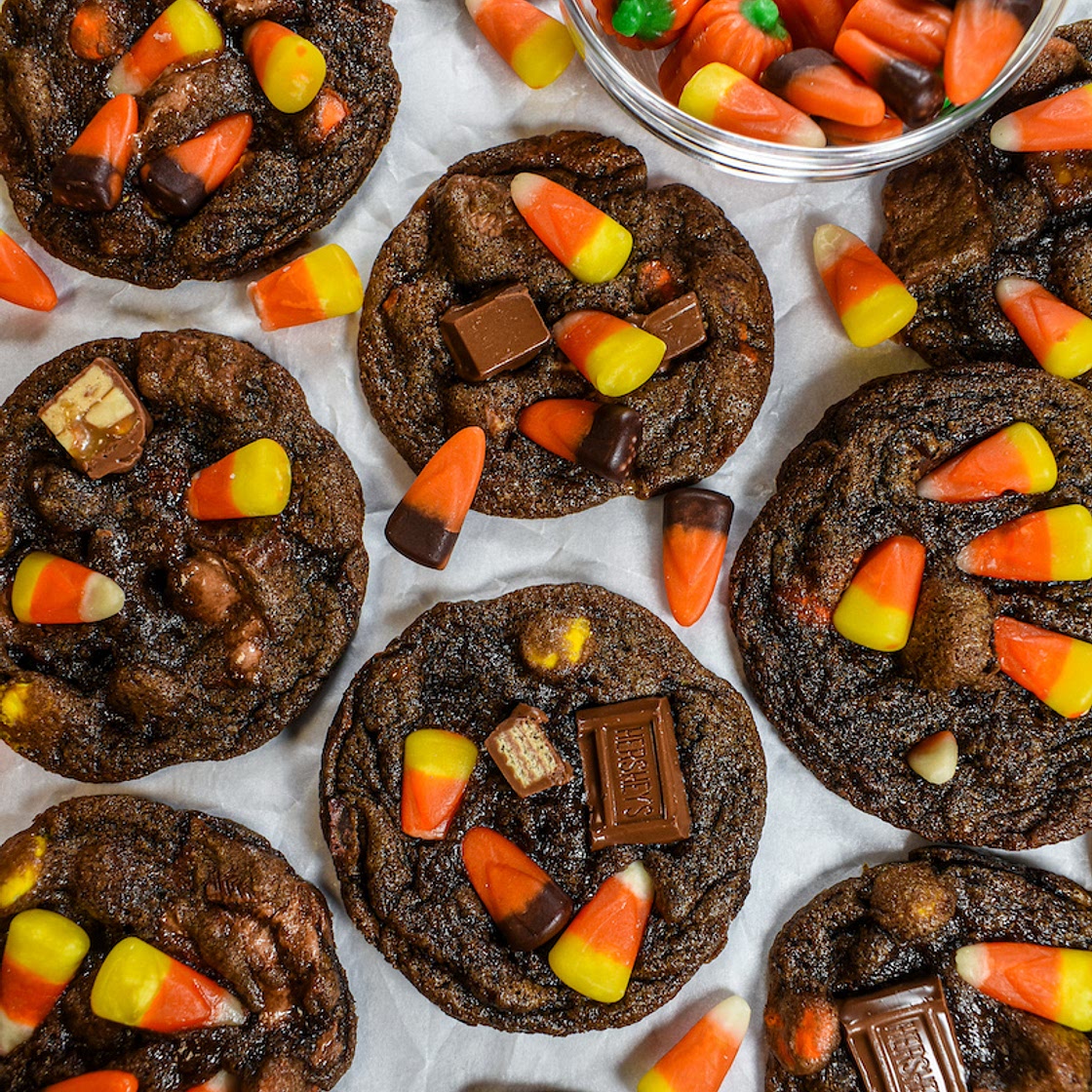Leftover Halloween Candy Cookies