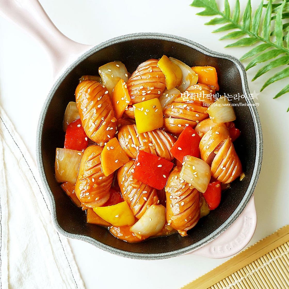소세지야채볶음 만들기 간단한 쏘야볶음 레시피