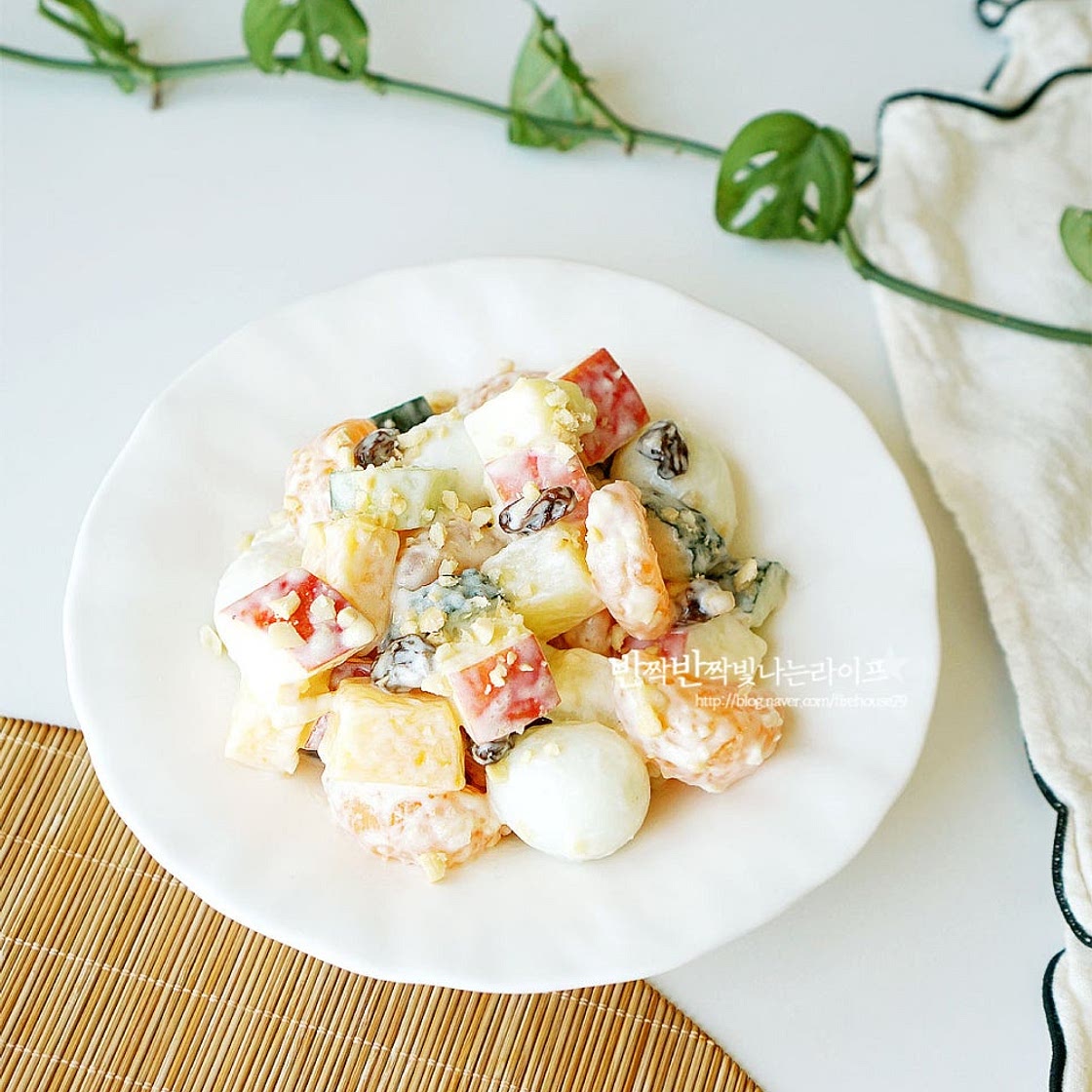 과일 샐러드 만드는법 과일사라다 만들기 옛날사라다 만들기 사과샐러드 사과요리