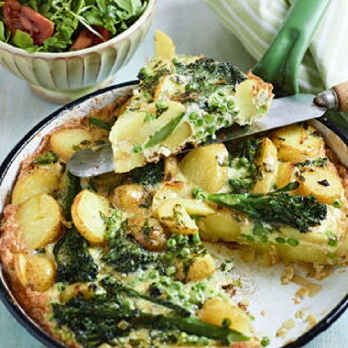 Frittata aux pommes de terre brocoli et petits pois