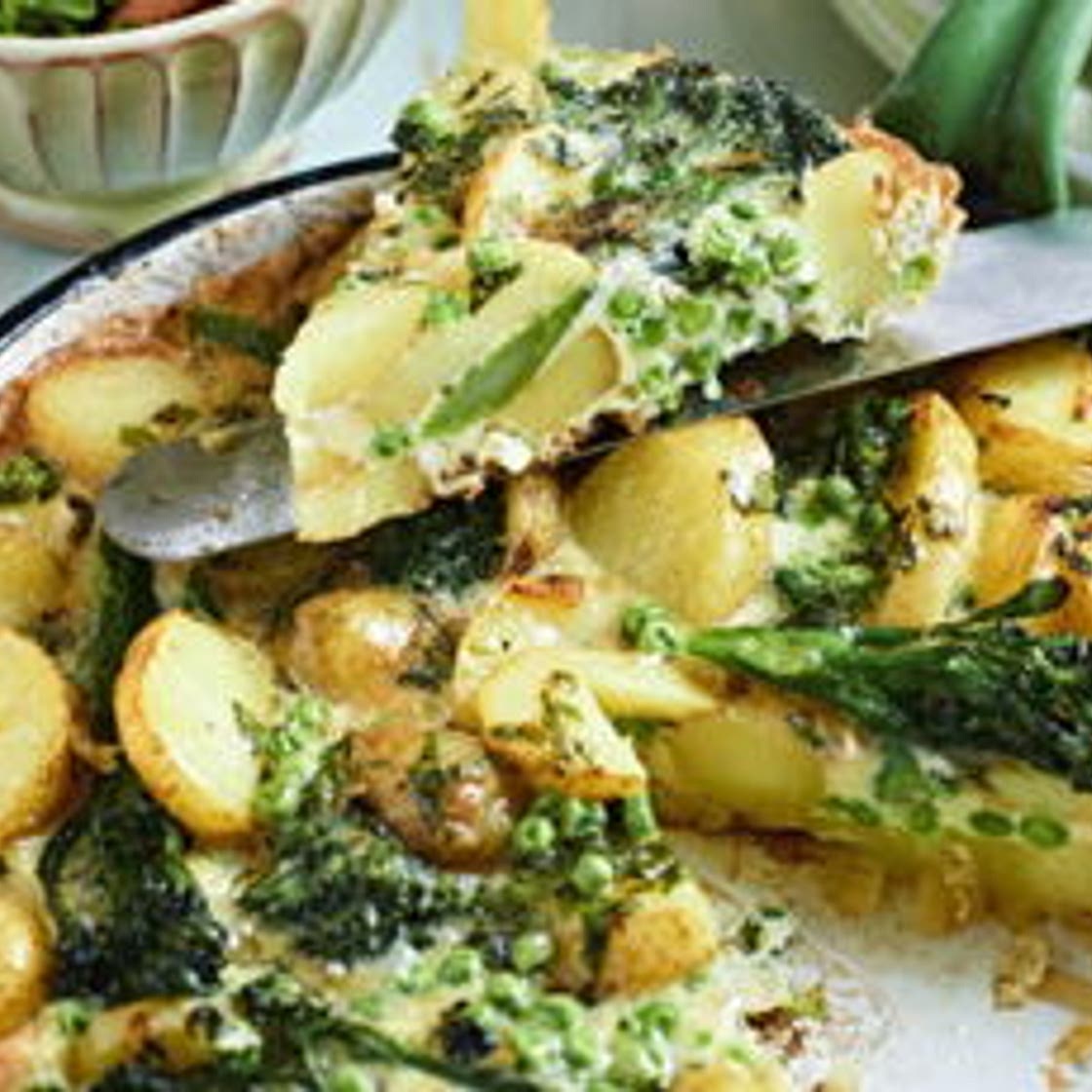 Frittata aux pommes de terre brocoli et petits pois