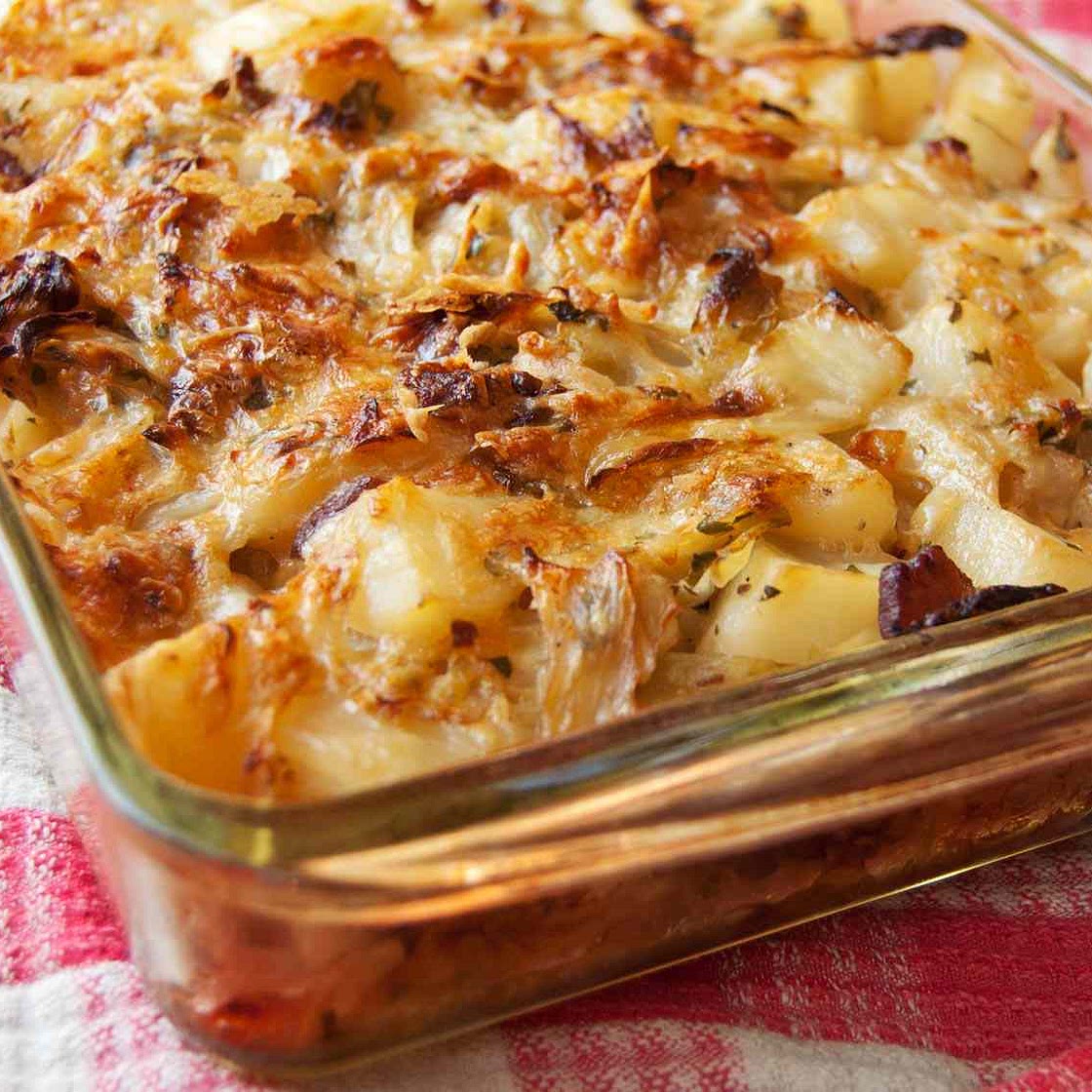 Polish Cabbage, Potato, and Bacon Casserole Recipe