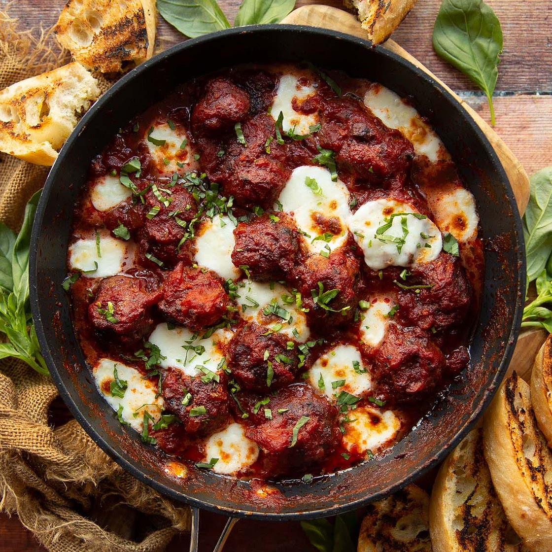 Skillet Meatballs For Two