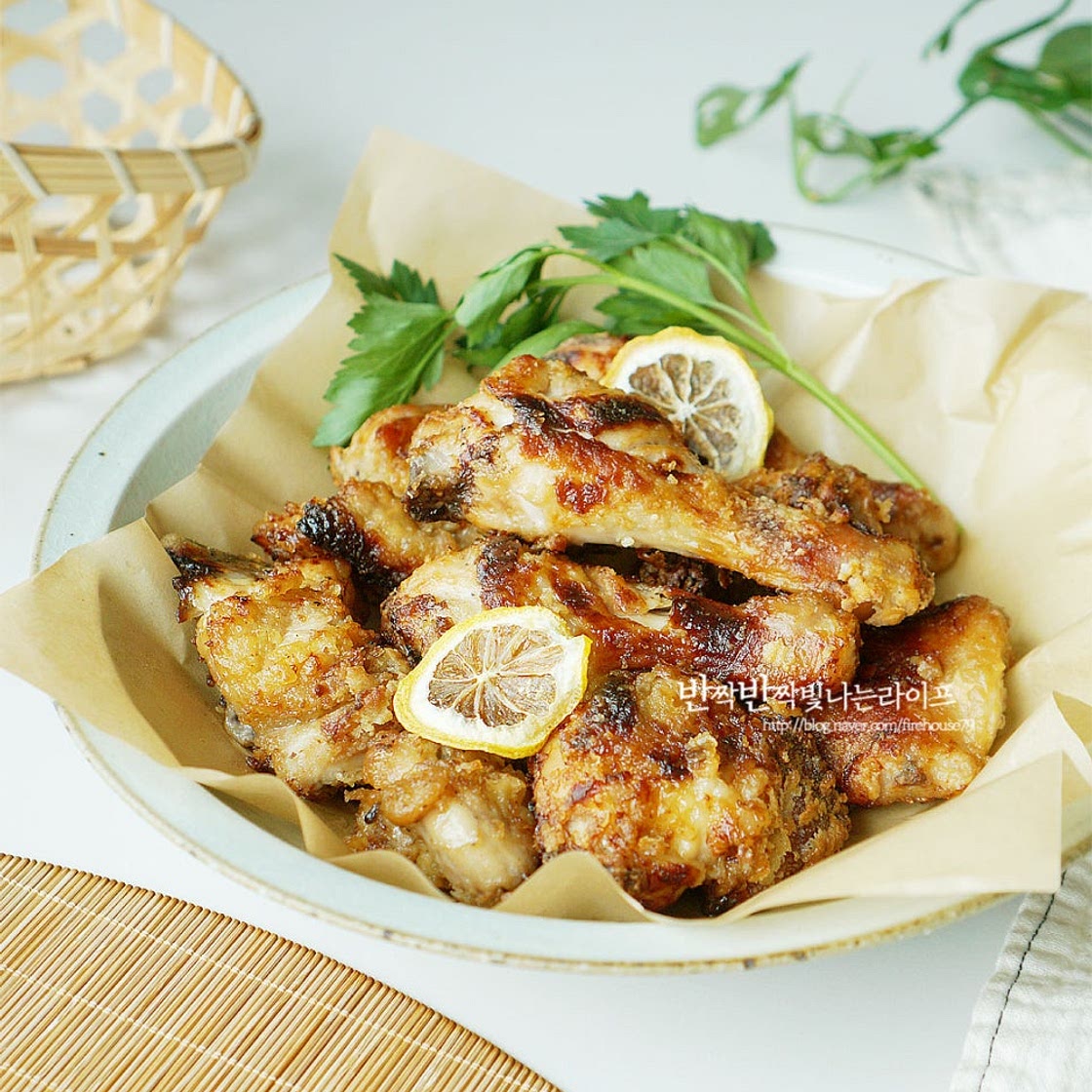 에어프라이어 치킨 만들기 치킨 염지 구운 치킨 만드는 법