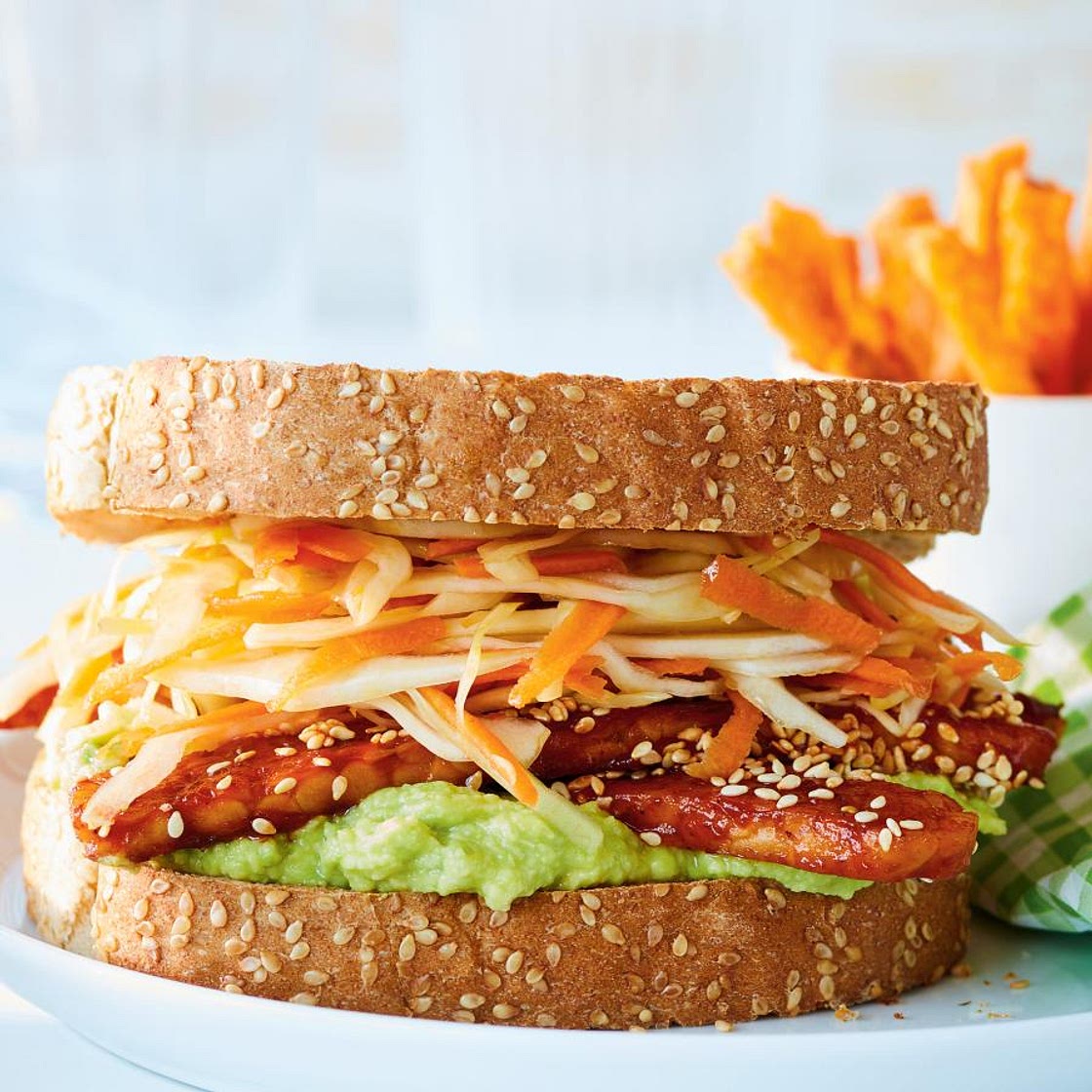 Barbecue Tempeh Sandwiches with Coleslaw