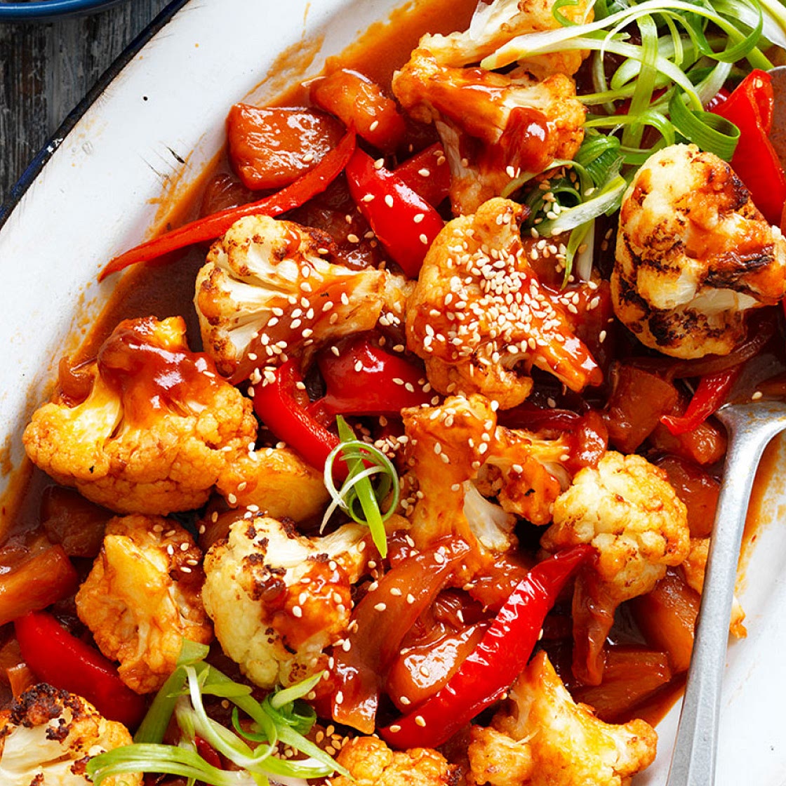 Sweet and Sour Air Fryer Cauliflower