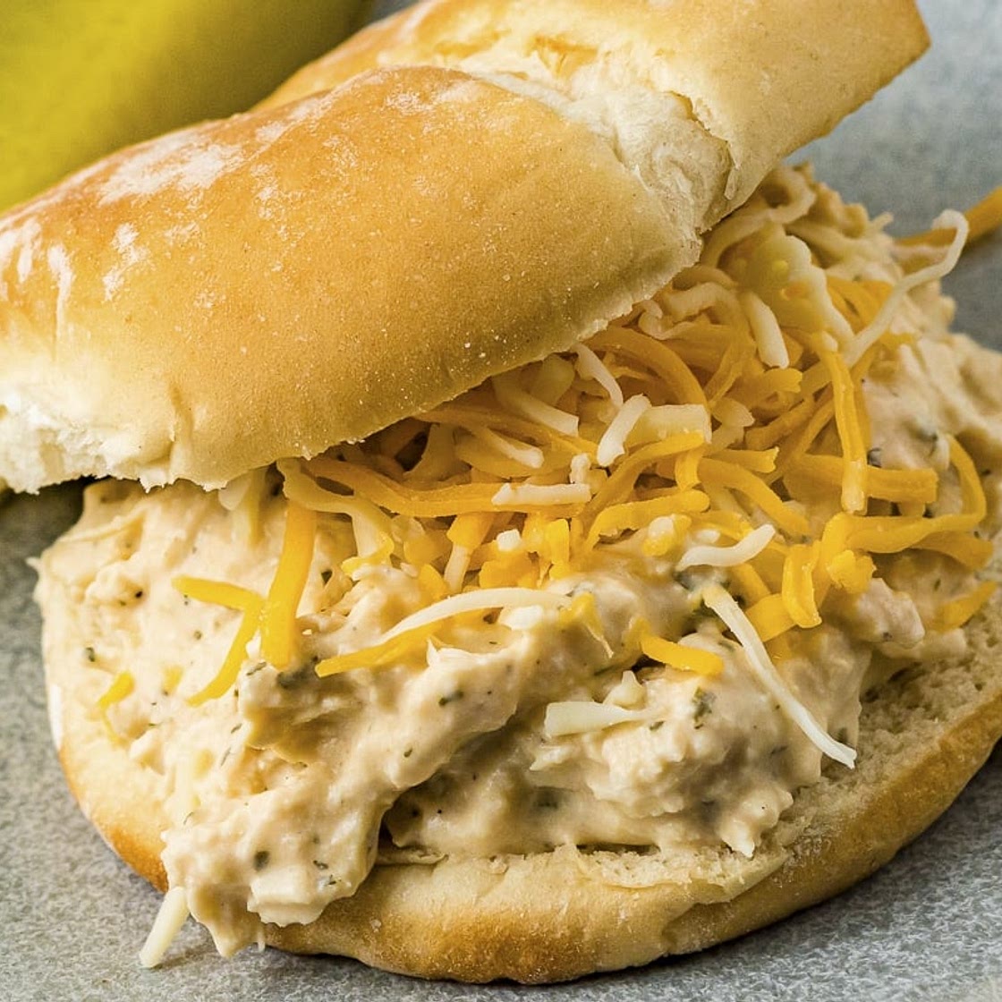 Slow Cooker Ranch Chicken Sandwiches