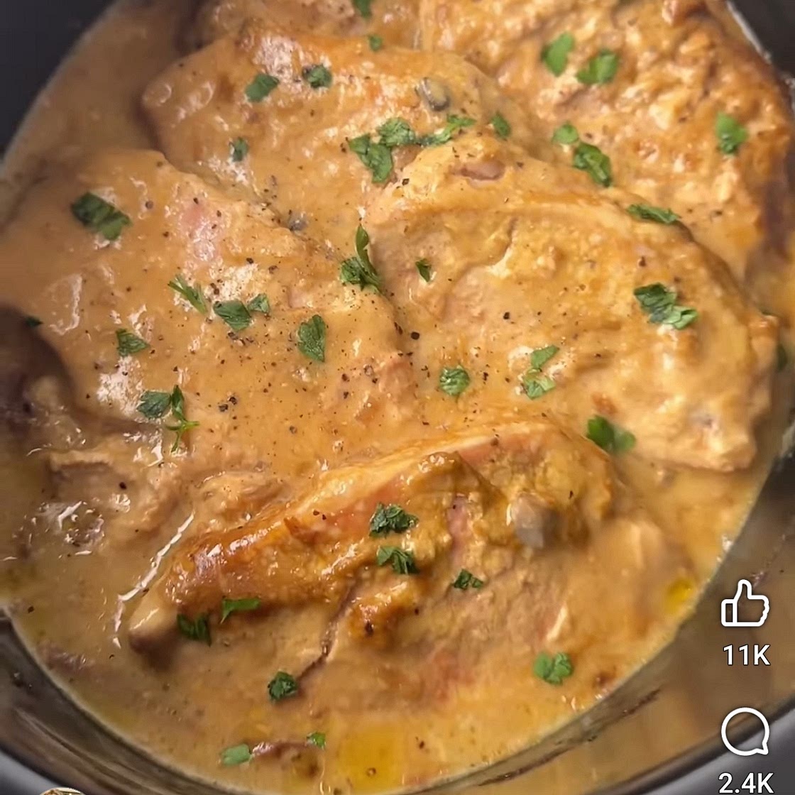 Smothered porkchops and gravy