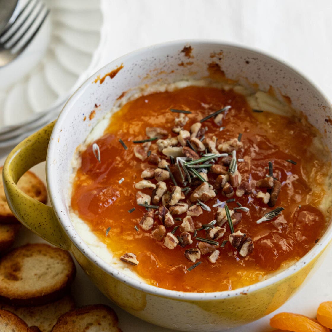 Baked Goat Cheese & Apricot Dip