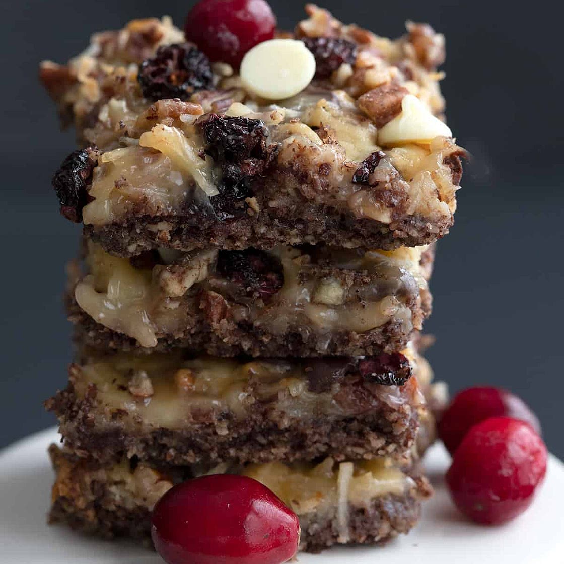 Keto Cranberry Pecan Magic Bars