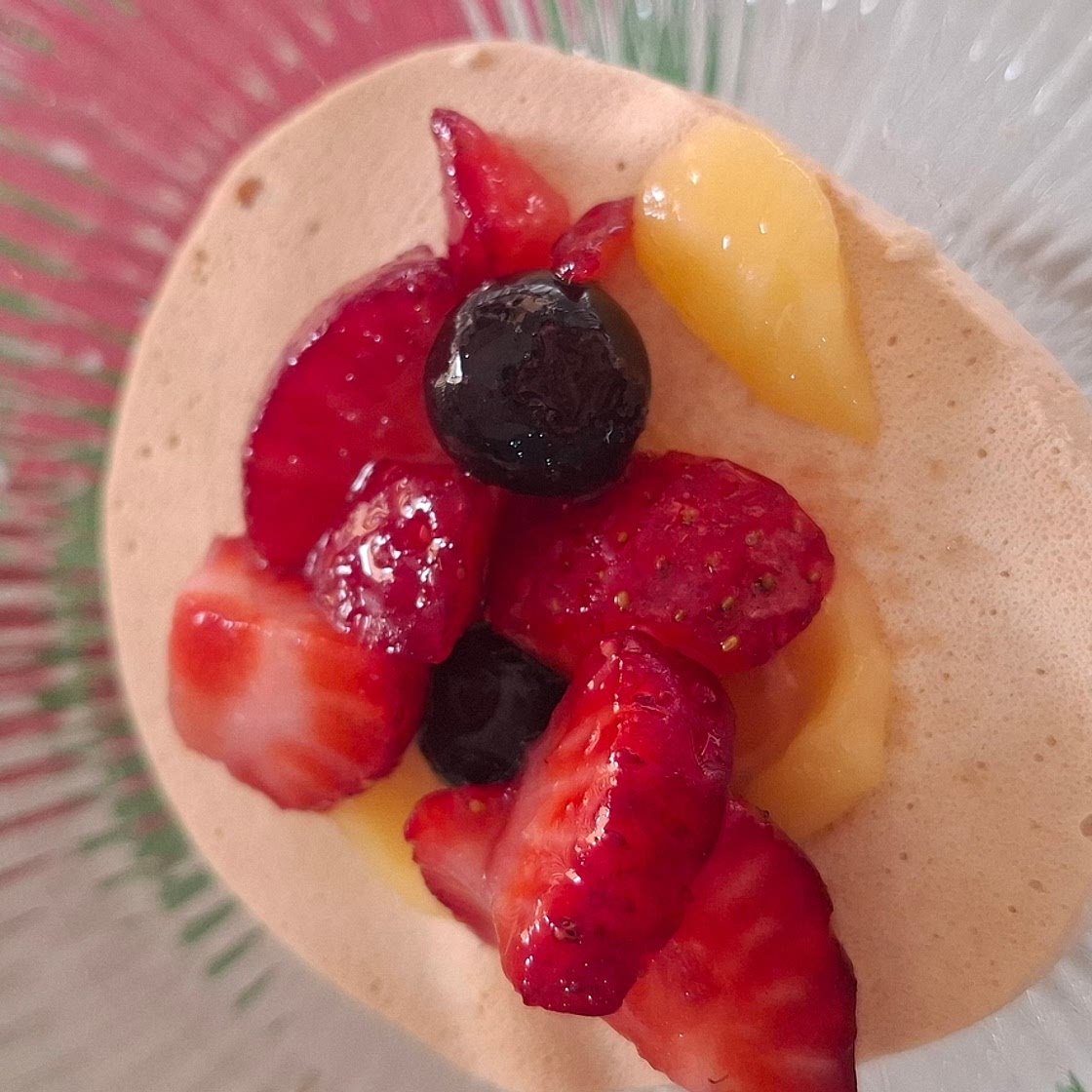 Pavlova de siciliano com berrys