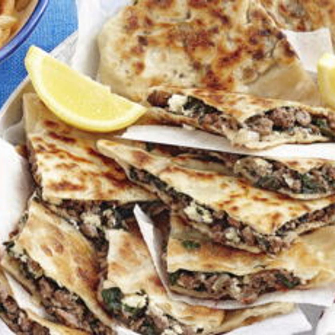 Gozleme à l'ageau et épinards