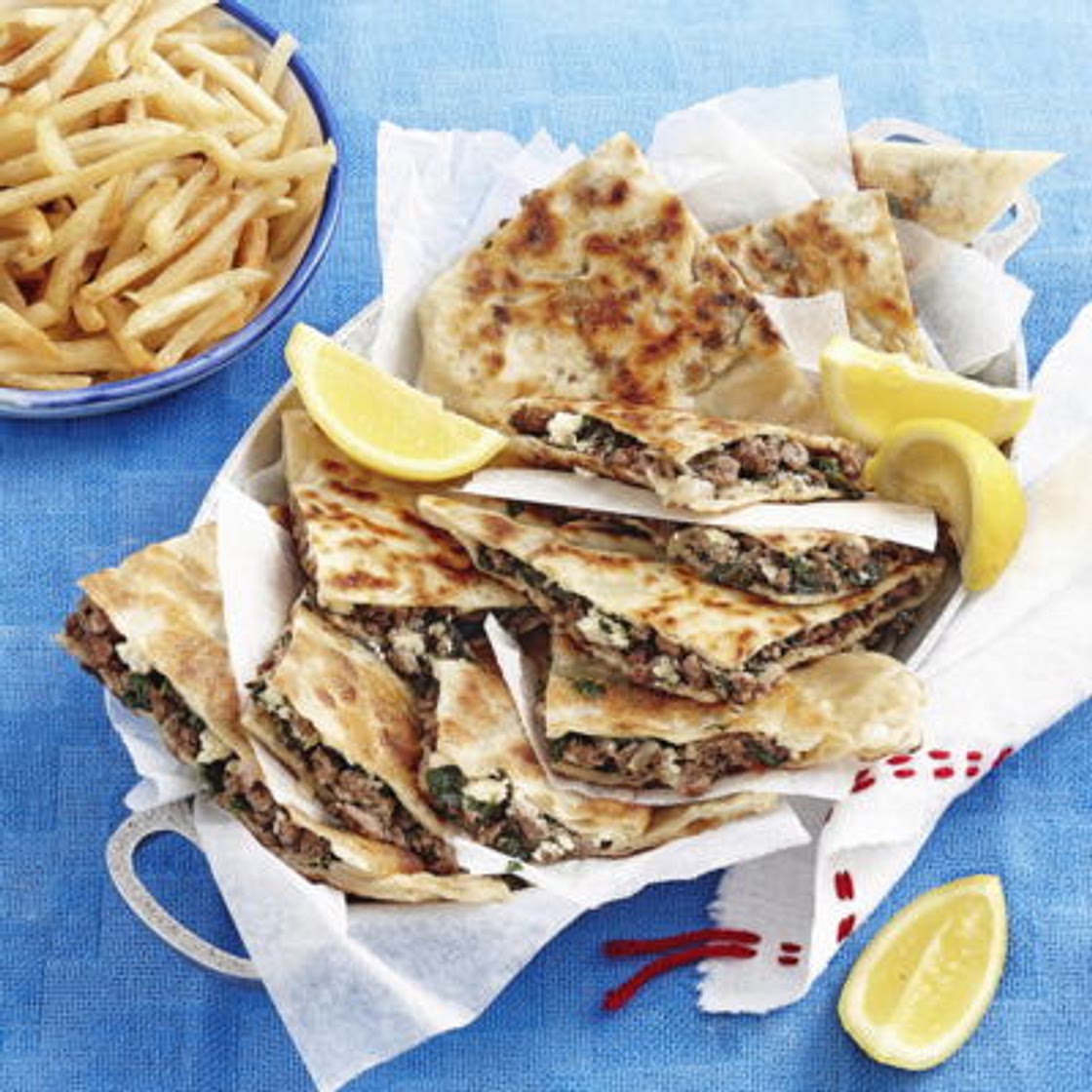 Gozleme à l'ageau et épinards