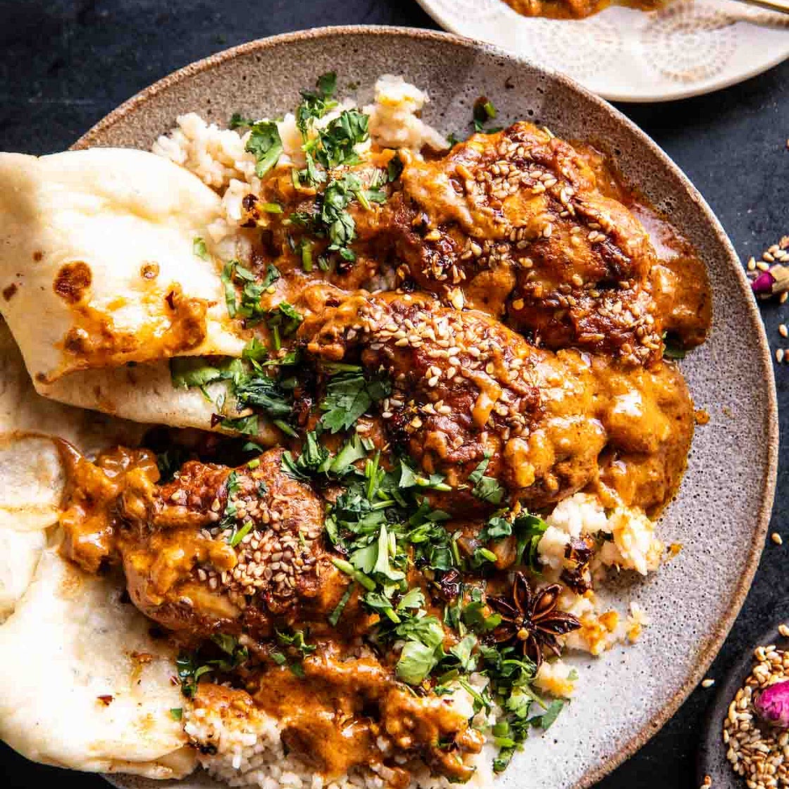 Easy Baked Spicy Sesame Butter Chicken