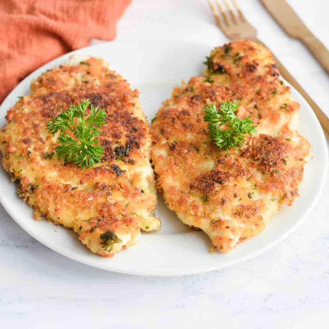 Low FODMAP chicken schnitzels