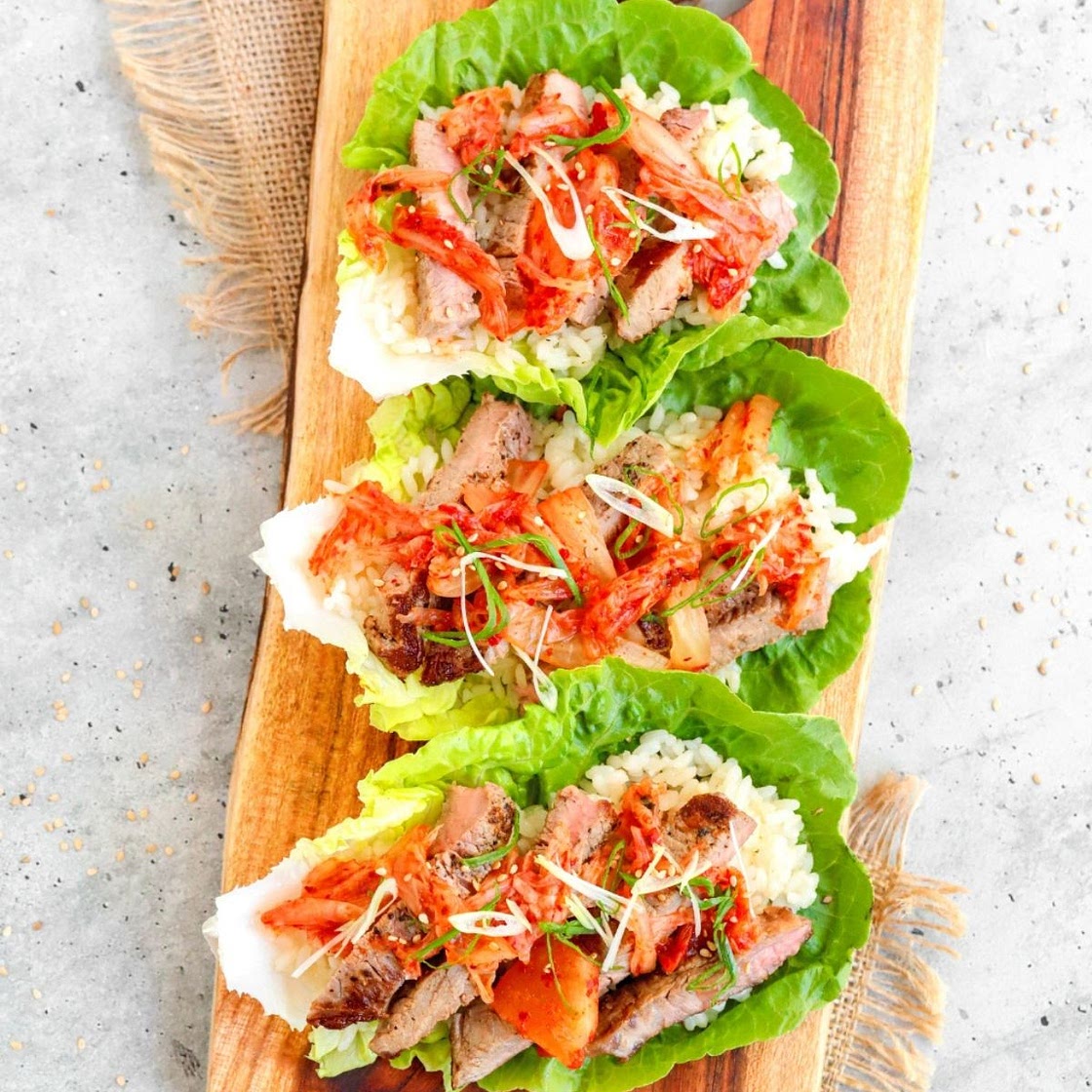 Korean Beef Salad Wraps