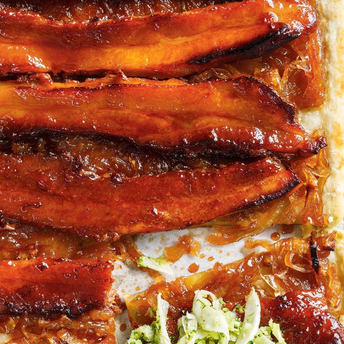 Maple-Glazed Pork Belly Tart