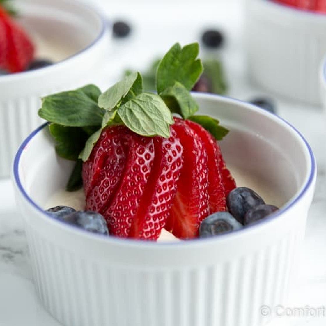 Traditional Panna Cotta With Berries