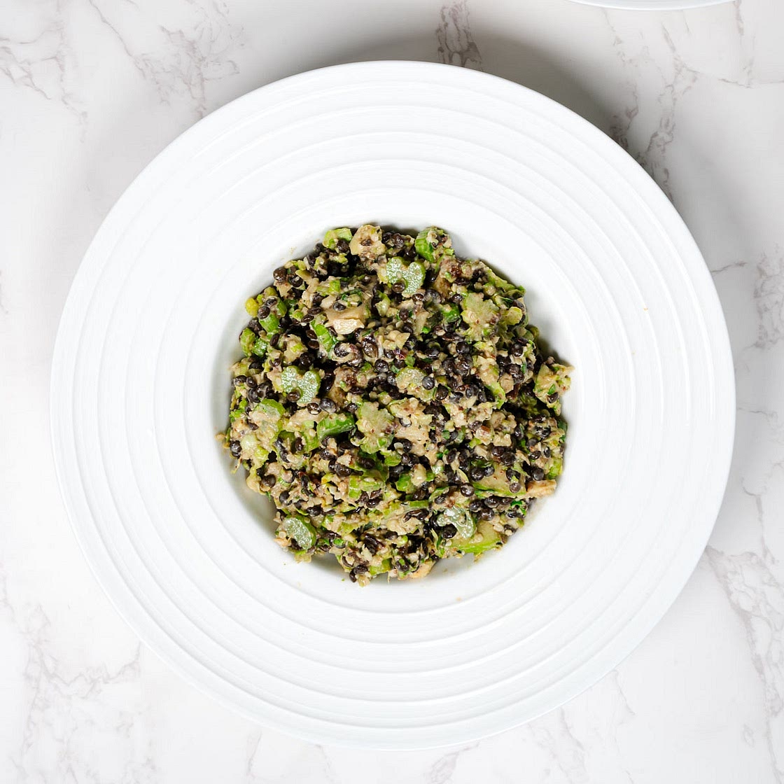 Shaved-Brussels Sprouts & Celery Salad (Anti-Cancer, High-Protein)