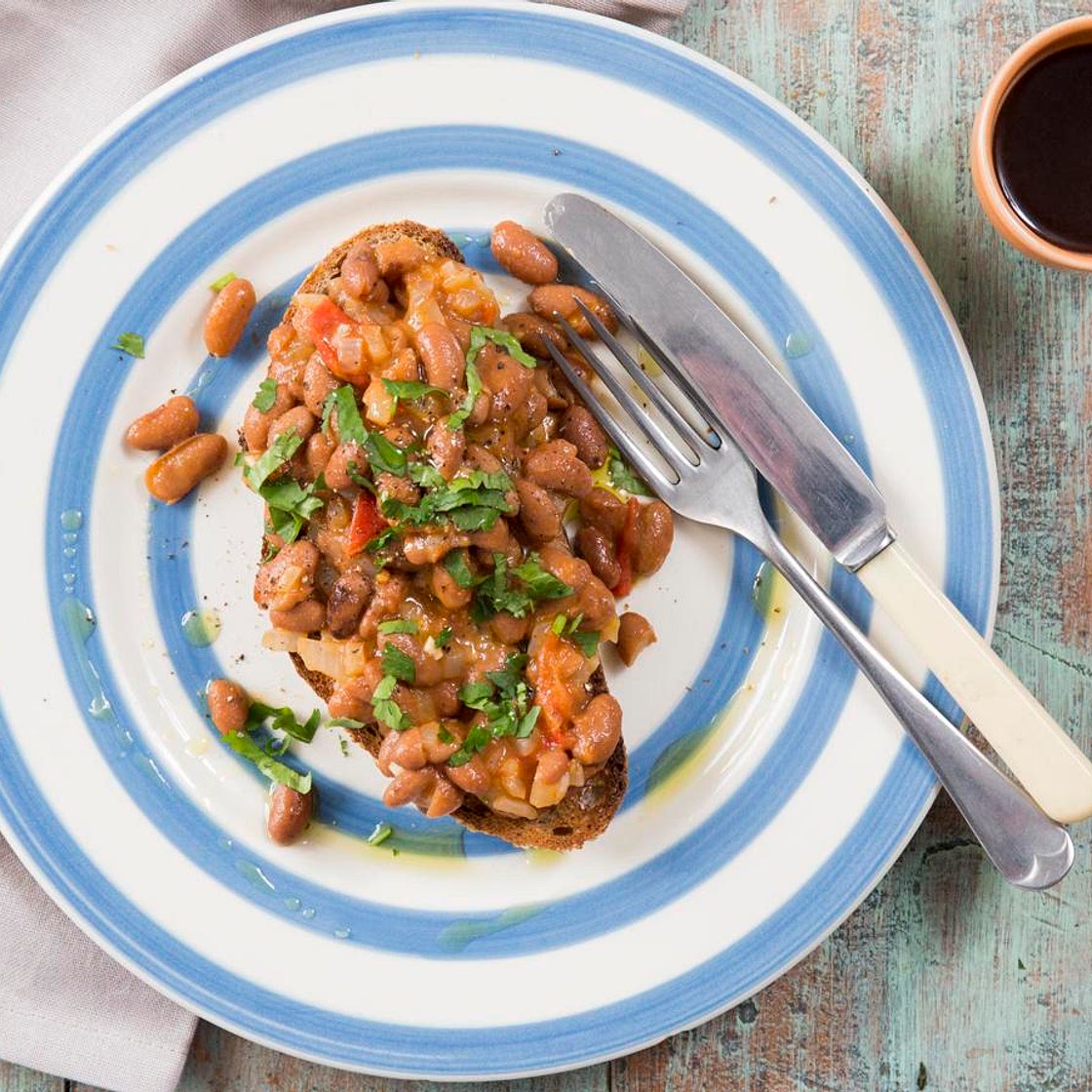 Homemade beans on toast