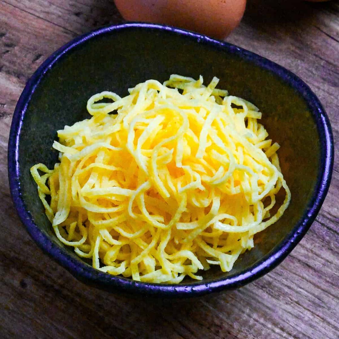 Kinshi Tamago (Shredded Egg Crepe)