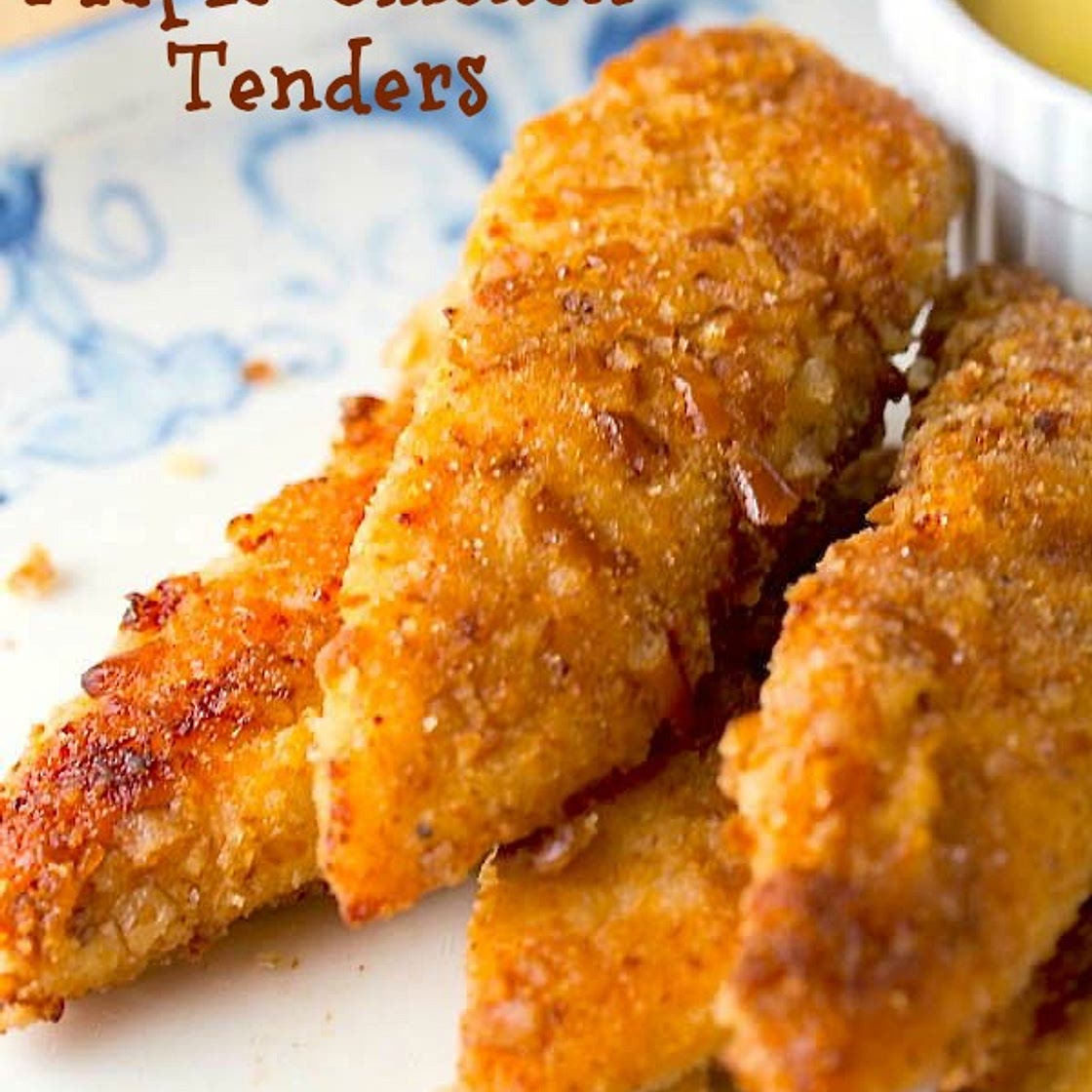 Oven Baked Pretzel Crusted Maple Chicken Tenders