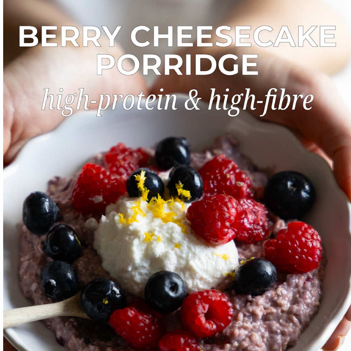 It’s porridge season, and this berry cheesecake inspired porridge will not only fill you right up, but it also has all the comfo