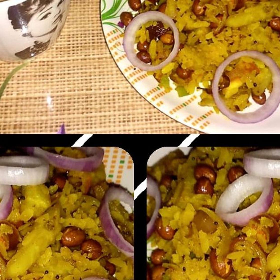 मसाला पोहा विद मसाला टी