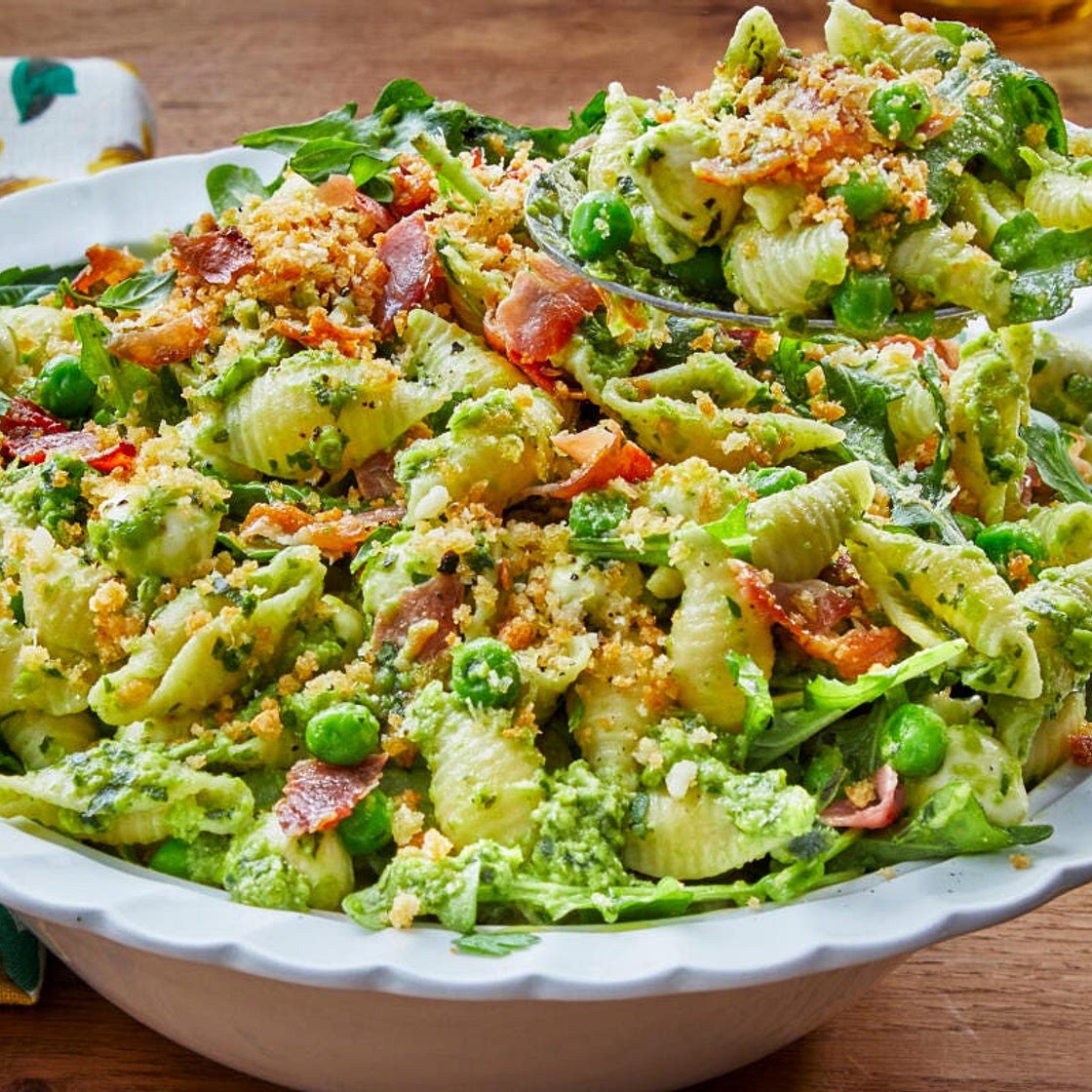Spring Pea Pesto Pasta Salad