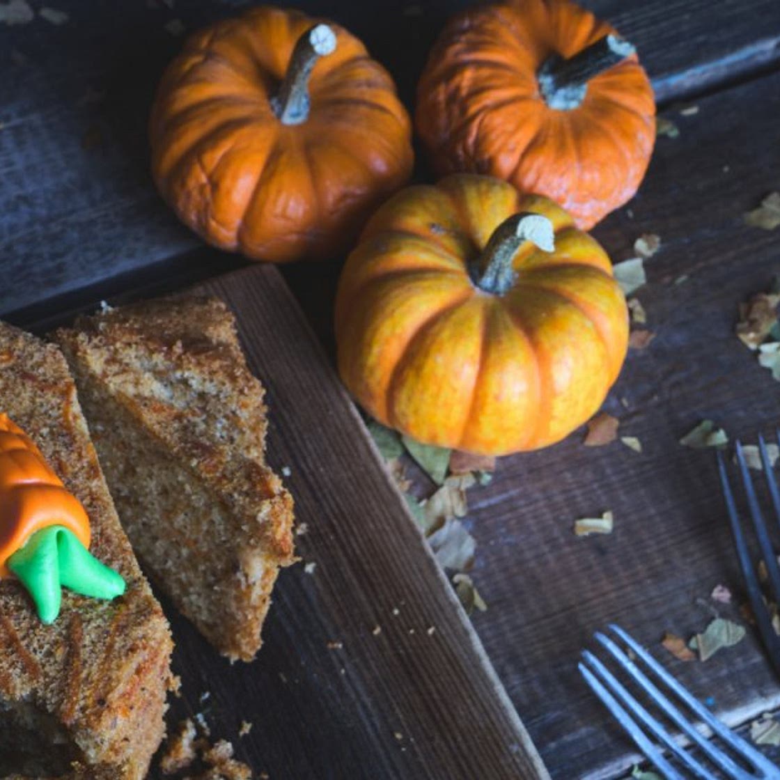 Carrot cake à la cannelle et aux noix