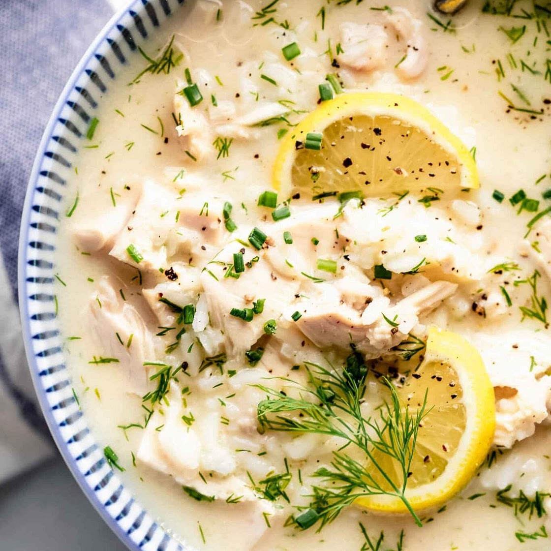 Avgolemono Soup (Lemon Chicken Soup with Fresh Dill)
