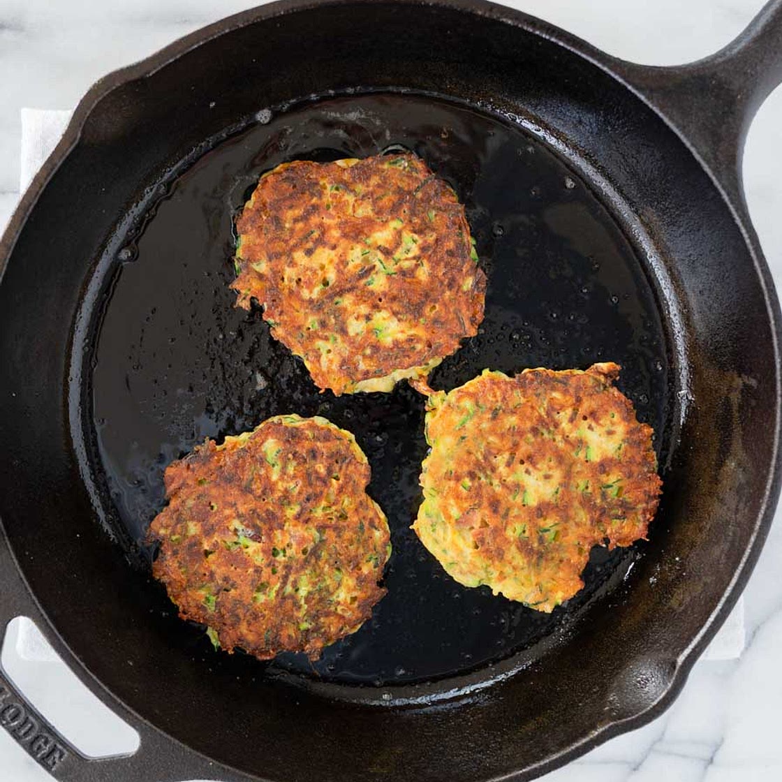 Zucchini Fritters with Bacon and Cheese