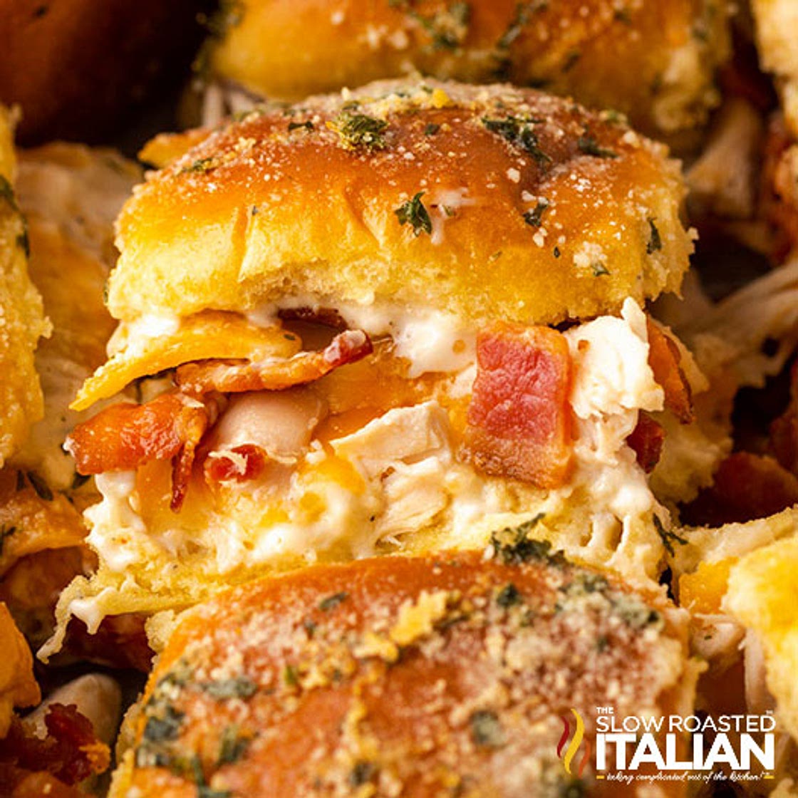 Chicken Bacon Ranch Sliders (Easy Tailgating Recipe)