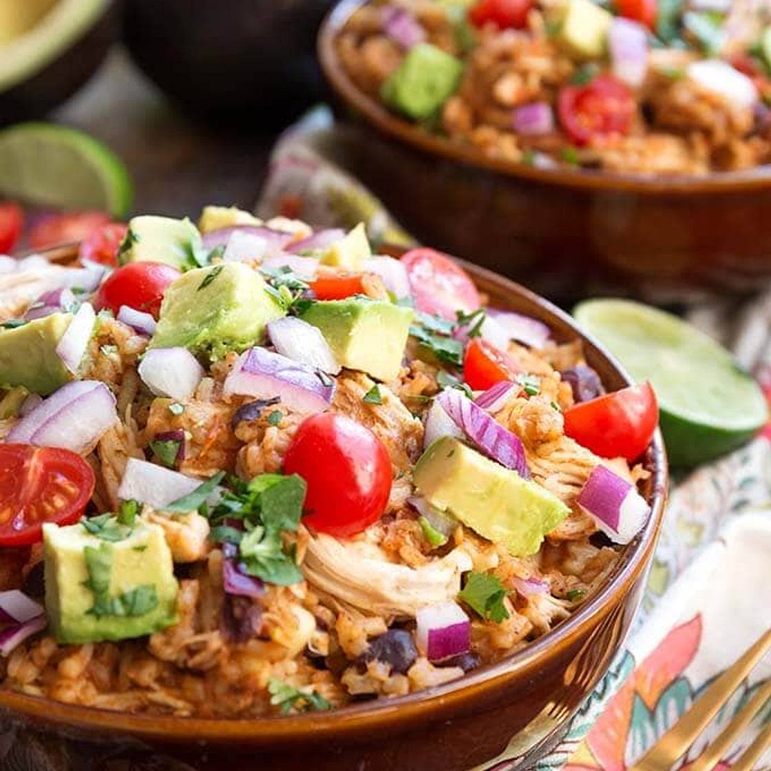 Instant Pot Chicken Taco Bowls