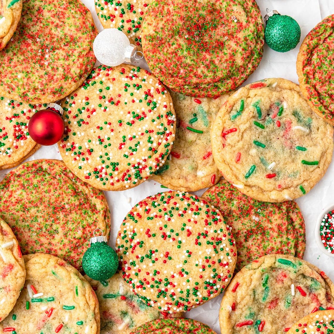 Christmas Sugar Cookies with Sprinkles