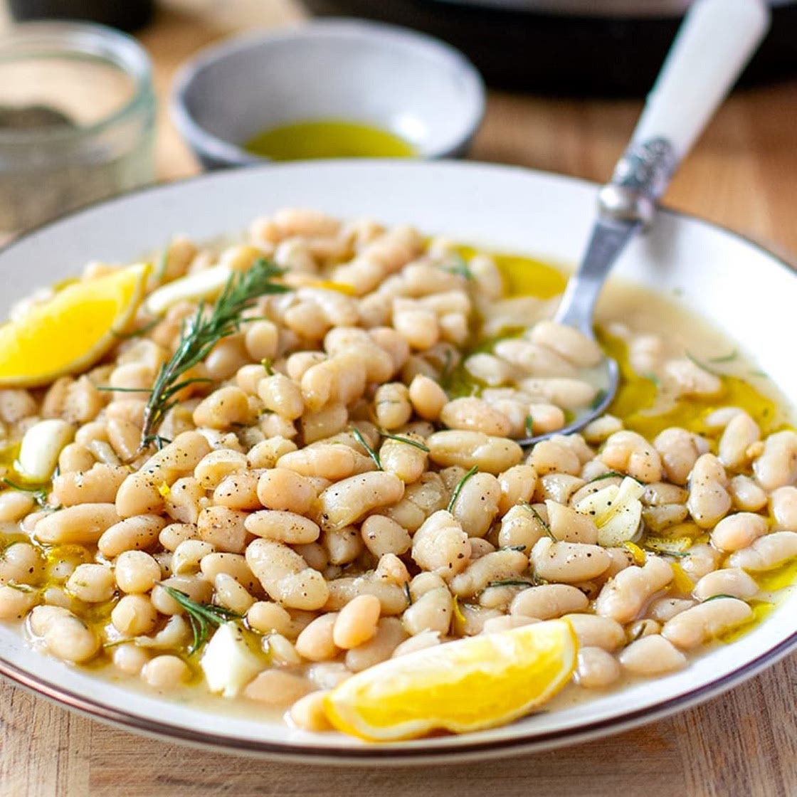 Instant Pot White Beans With Rosemary & Garlic