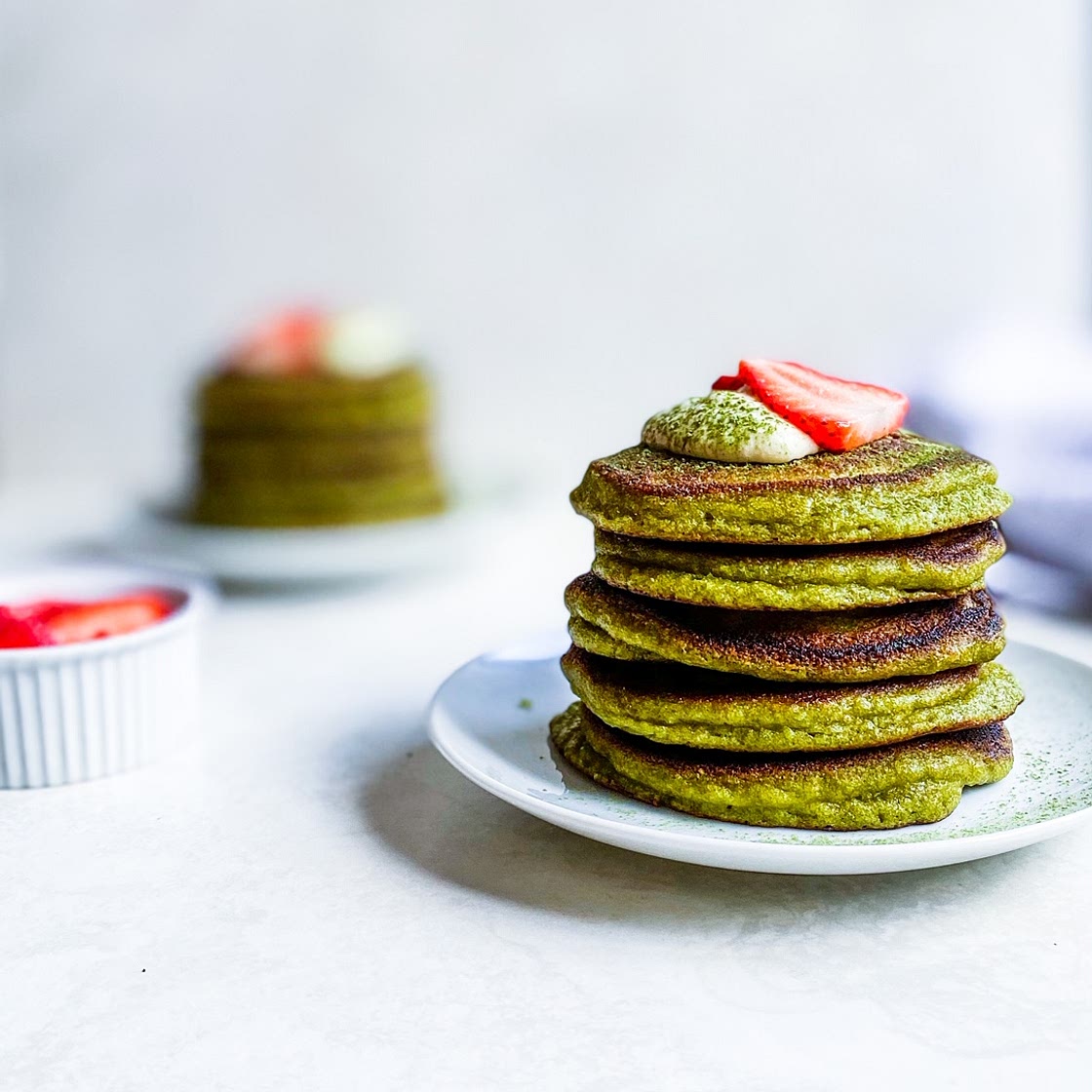 Gluten Free Matcha Pancakes