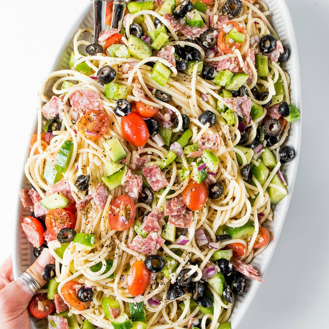 Summer Italian Spaghetti Salad Recipe