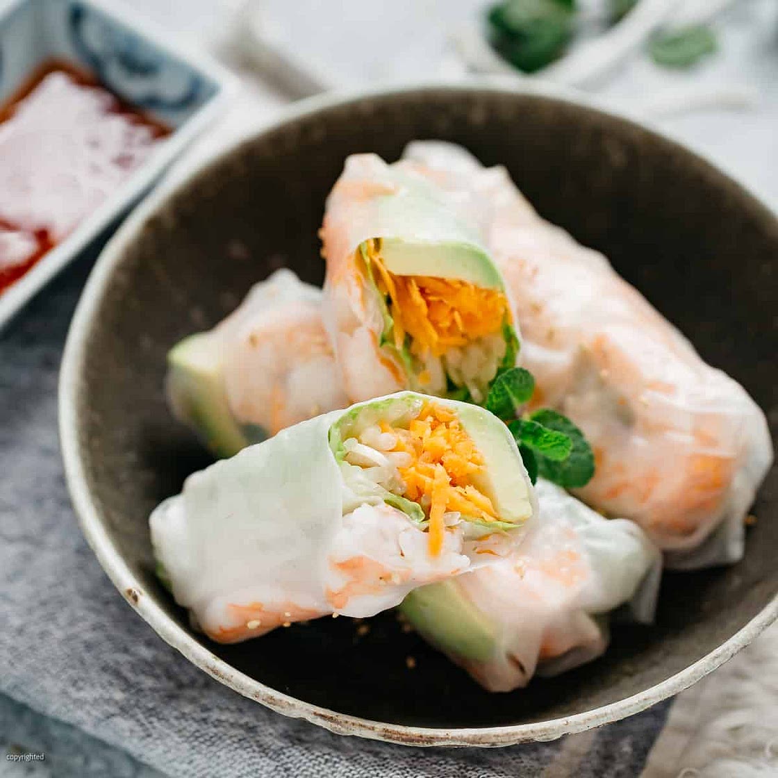 Japanese rice paper rolls 生春巻き