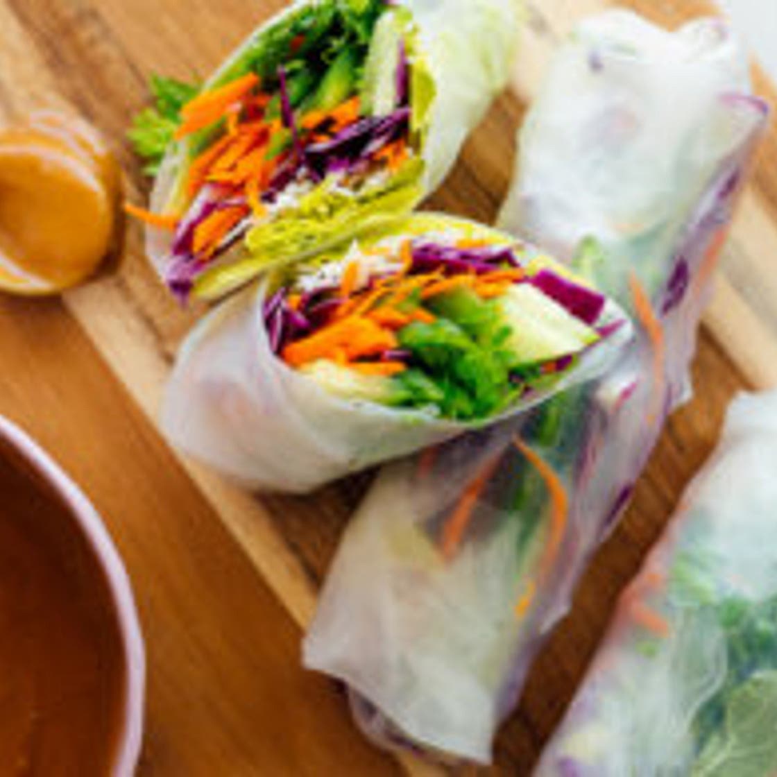 Fresh Spring Rolls with Peanut Sauce