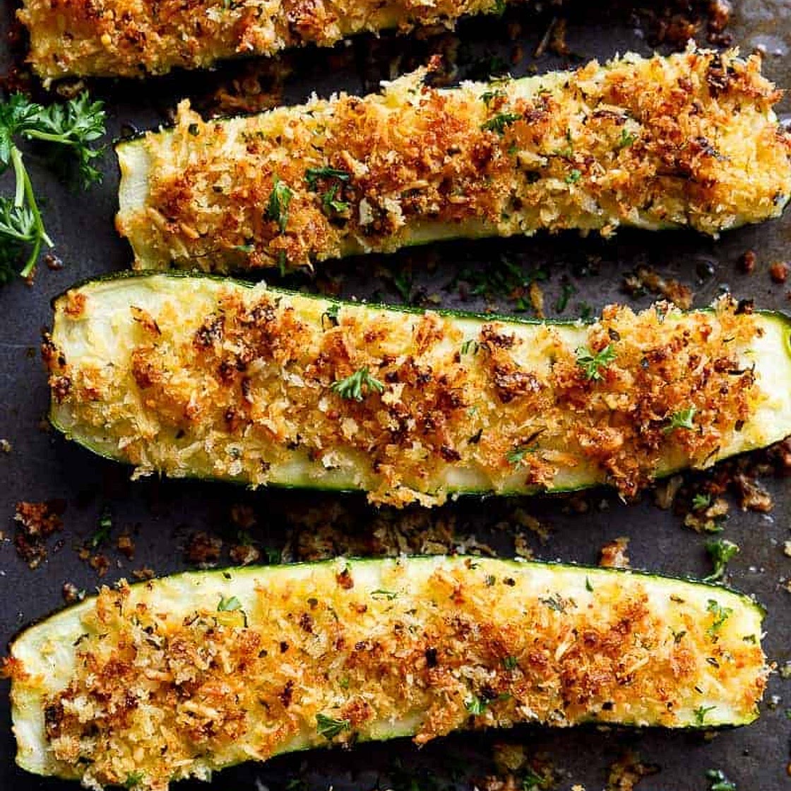 Crispy Stuffed Zucchini