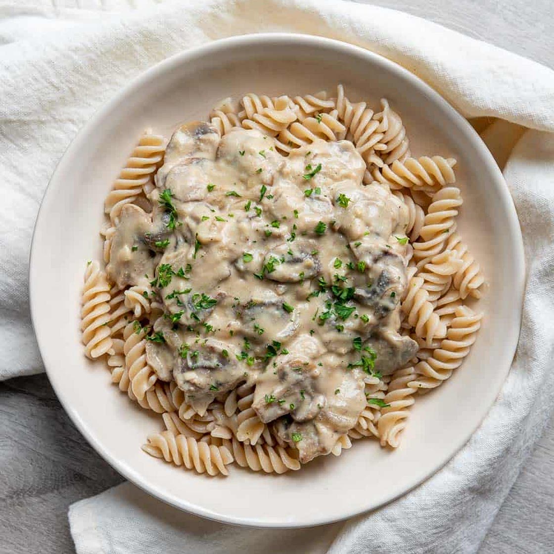 Vegan Mushroom Stroganoff