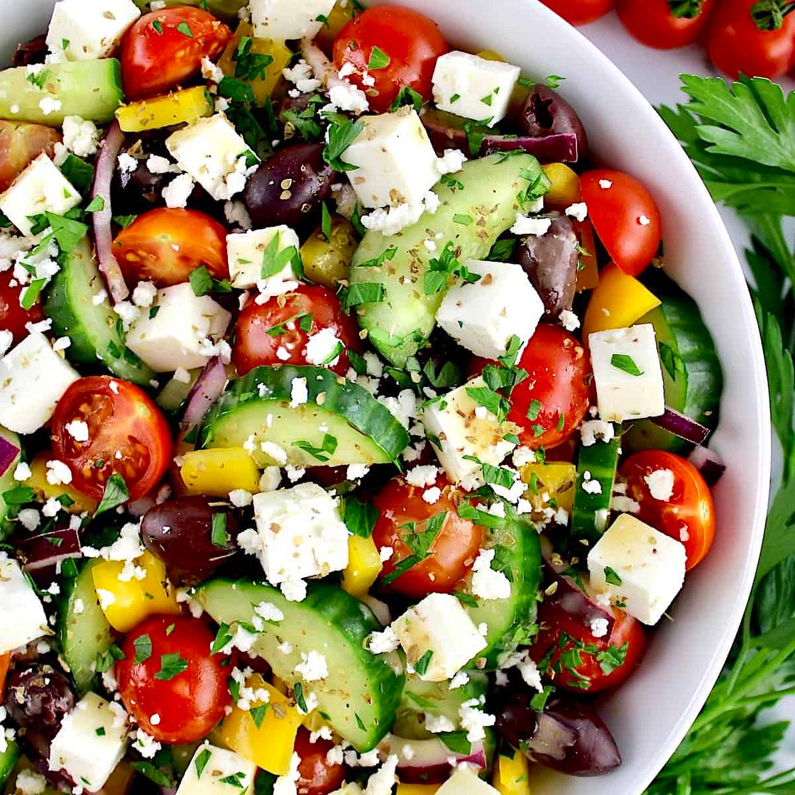 Keto Greek Salad and Dressing