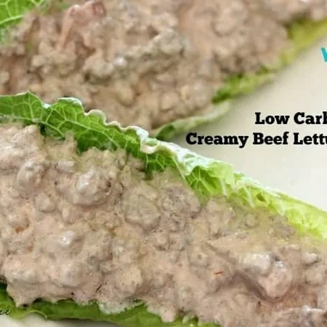Keto Creamy Beef Lettuce Wrap