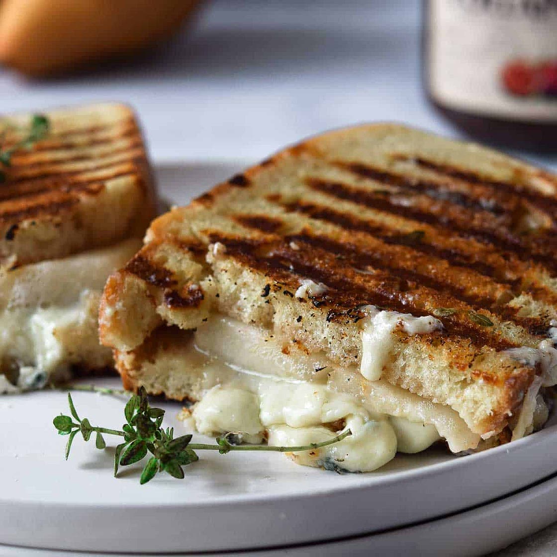 Jammy Gorgonzola and Pear Grilled Cheese